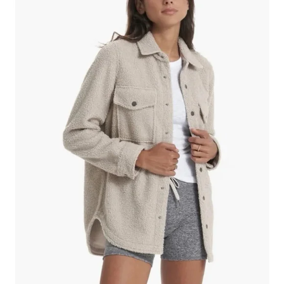 Vuori Sycamore Sherpa Long Shirt Jacket Dark Salt Beige Size Small Gorpcore - Picture 1 of 11